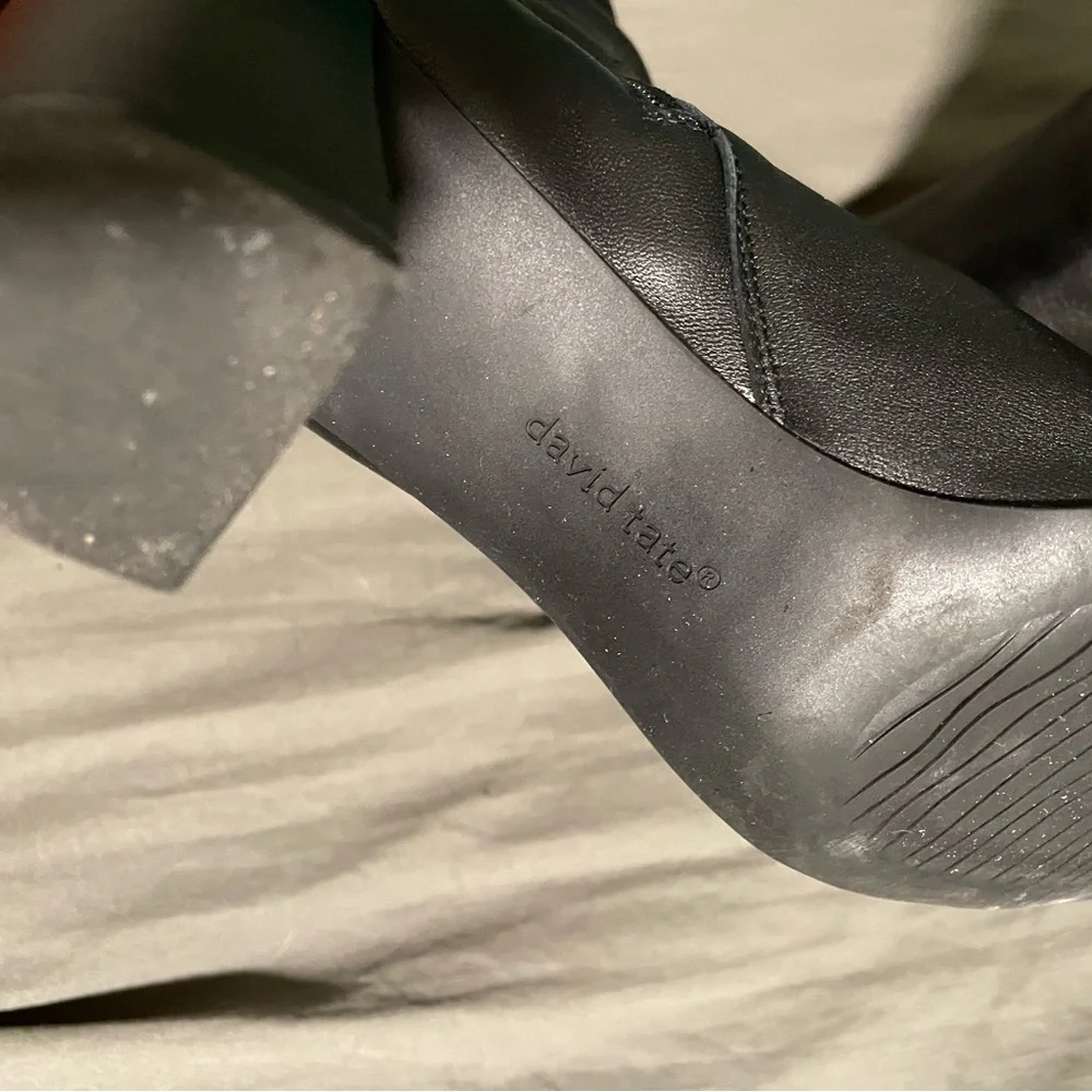 David Tate Black Heeled Boots - Picture 2 of 3